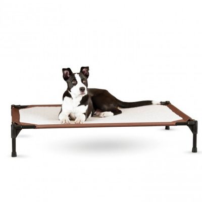 K&H Pet Products Self-Warming Elevated Pet Cot Bed It’s also perfect timing since the weather has been pretty cold she has a nice warm and cozy place to lay
