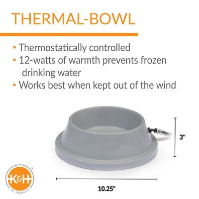 Image showing  4-Cup Thermal-Bowl Heated Plastic Dog Water Bowl, 1-Pack