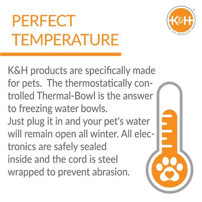 Image showing 7 th K&H Pet Products 12-Cup Thermal-Bowl Heated Plastic Dog Water Bowl, 1-Pack