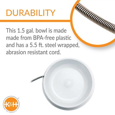 Image showing  24-Cup Thermal-Bowl Heated Plastic Dog Water Bowl, 1-Pack