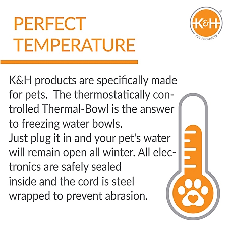 K&h Pet Thermal Bowl, White, 1.5 Gallon, 14 X 14 X 5