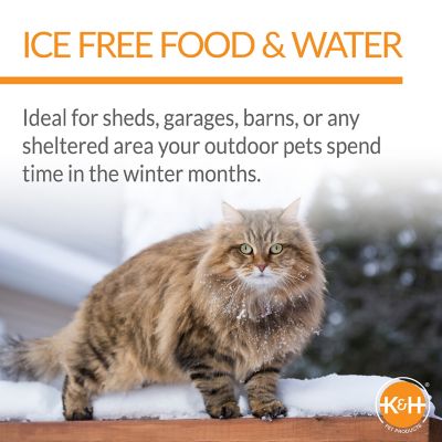 Image showing  Thermo-Kitty Cafe Cat Double Diner with 2 Bowls, 12 oz. and 24 oz., Stainless/Black