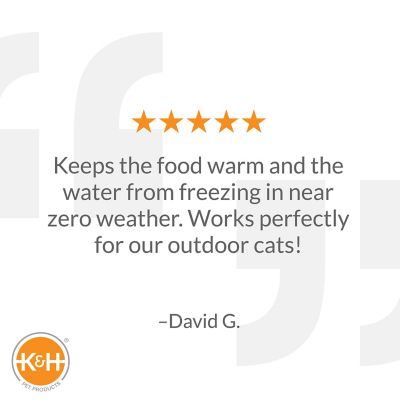 Image showing 6 th K&H Pet Products Thermo-Kitty Cafe Cat Double Diner with 2 Bowls, 12 oz. and 24 oz., Stainless/Black