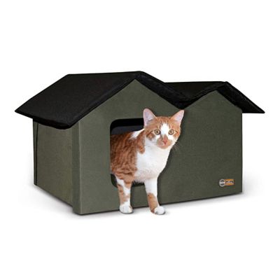 K&H Pet Products Outdoor Unheated Nylon Extra-Wide Cat House