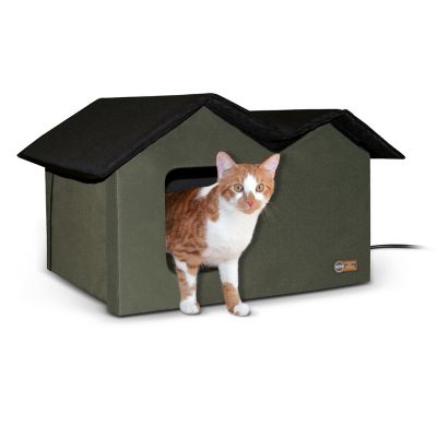 K&H Pet Products Thermo Outdoor Kitty Nylon Extra-Wide Cat House