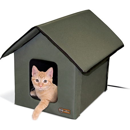 K&H Pet Products Outdoor Heated Nylon/Vinyl Cat House