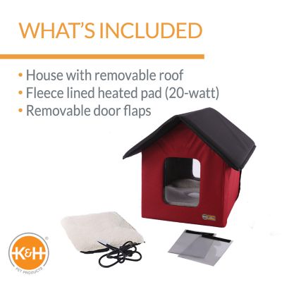 Image showing  Heated Outdoor Nylon/Vinyl Cat House