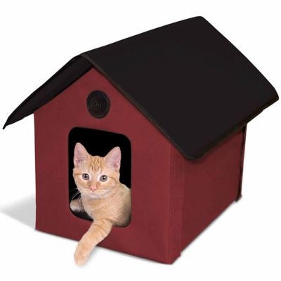 Heated cat house for outside best sale