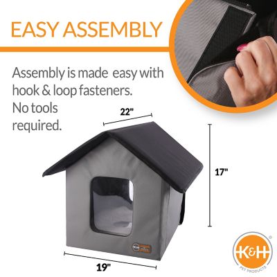 Image showing  Heated Outdoor Nylon/Vinyl Cat House