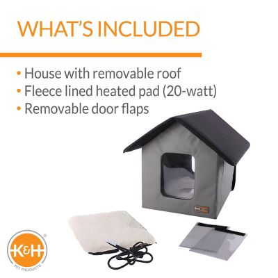 Image showing  Heated Outdoor Nylon/Vinyl Cat House