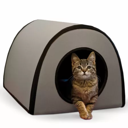 K&H Pet Products Mod Thermo-Kitty Indoor/Outdoor Polyester Cat House Outdoor Cat Houses