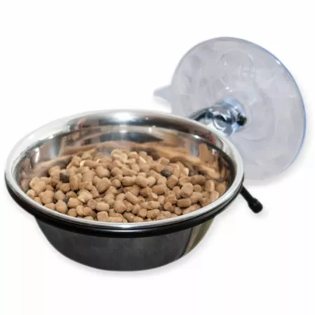 K&H Pet Products EZ Mount Up and Away Stainless Steel Cat Dinner 1.5 Cup 1 Pack Cat Single Bowls