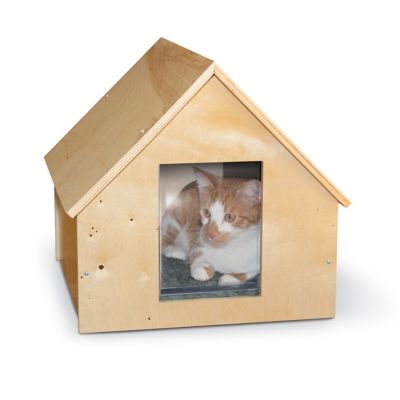 K&H Pet Products Birchwood Manor Unheated Natural Wood Cat House