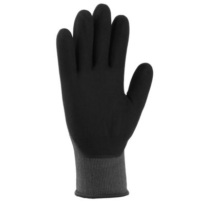 Image showing  Men's Thermal Full-Coverage Nitrile Grip Nylon Work Gloves, Rib-Knit Cuffs, 1-Pair