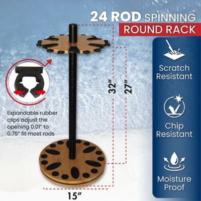Image showing  24-Rod Round Spinning Rod Storage Rack
