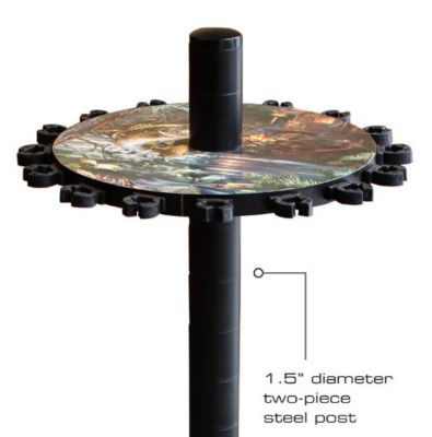 Image showing  16-Rod Round Fishing Rod Storage Rack, Bass Pattern