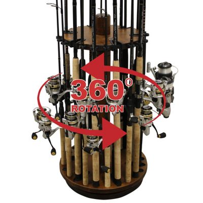 Rush Creek Creations 30-Rod Round Spinning Fishing Rod Storage