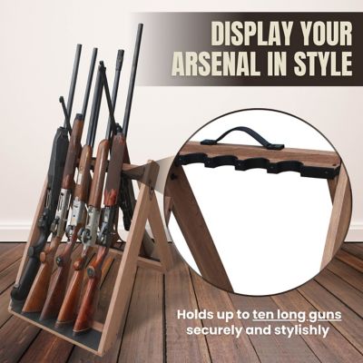 Image showing  Deer Camp 10-Gun Folding Portable Storage Rack