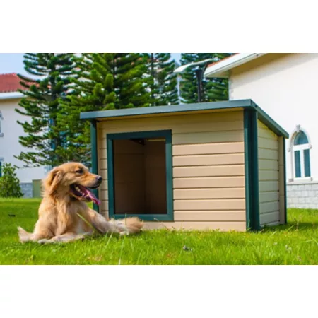 EcoFLEX New Age Pet Rustic Lodge Dog Kennel Made of ECOFLEX Medium Dog Houses