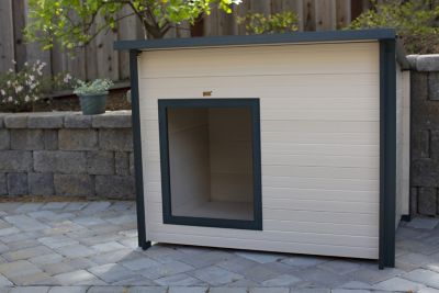 Image showing  ecoFLEX Rustic Lodge-Style Outdoor Dog House, Jumbo