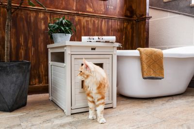 Habitat 'n Home Standard Litter Loo Covered Cat Litter Box, Antique White