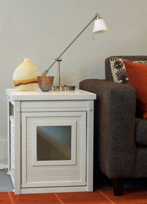 Image showing  Standard Litter Loo Covered Cat Litter Box, Antique White