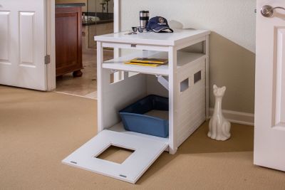 Image showing  Jumbo Litter Loo Covered Cat Litter Box, Antique White