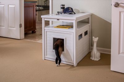 Image showing 10 th Habitat 'n Home Jumbo Litter Loo Covered Cat Litter Box, Antique White