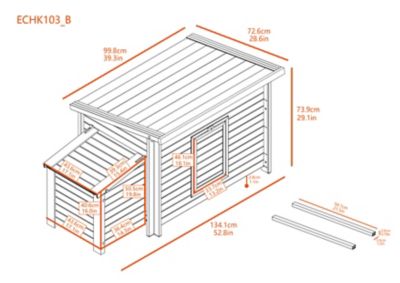 Image showing  ecoFLEX Fontana Chicken Barn, 4 to 6 Chicken Capacity, Red