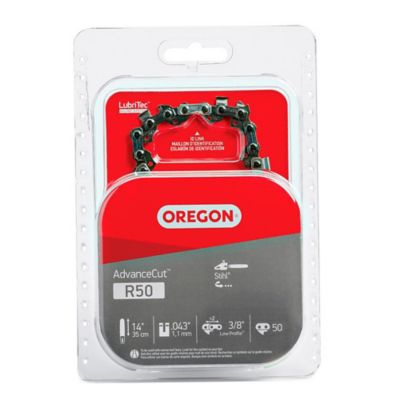 Oregon 14 in. AdvanceCut Chainsaw Chain, 3/8 in. Pitch, 0.043 in. Gauge, 50 Drive Links, R50