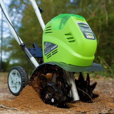 Image showing  40V 10-in. Cordless Battery Cultivator, Forward Rotating Front Tine Tiller, Tool Only