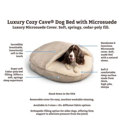 Image showing  Orthopedic Luxury Micro Suede Cozy Cave Dog Bed