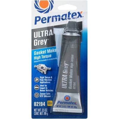 Permatex Ultra Grey Rigid High-Torque RTV Silicone Gasket Maker, 3.5 oz.