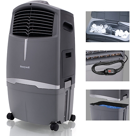 Honeywell 525 CFM Indoor/Outdoor Evaporative Air Cooler (Swamp Cooler) with Remote Control, 320 sq. ft., 288W