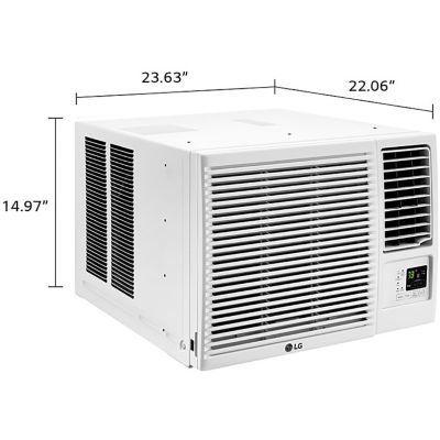 Lg 11 500 12 000 Btu 230v Window Mounted Air Conditioner With 9 200 11 200 Btu Supplemental Heat Function Lw1216hr At Tractor Supply Co