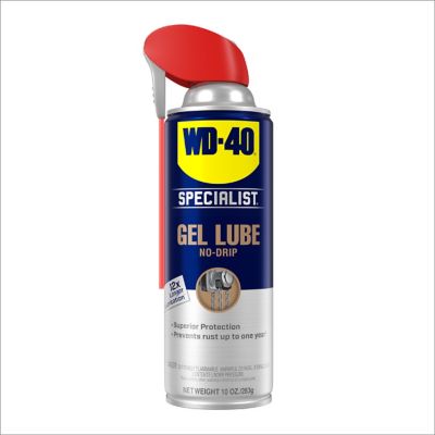 WD-40 10 oz. Specialist Gel Lube with Smart Straw, Thick Spray Lubricant Ideal for Vertical Surfaces and Moving Parts