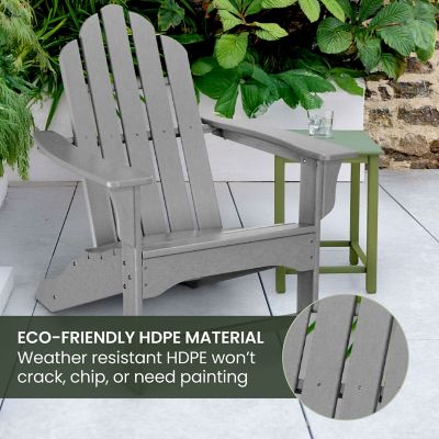 Image showing  All-Weather Contoured Adirondack Chair, Gray