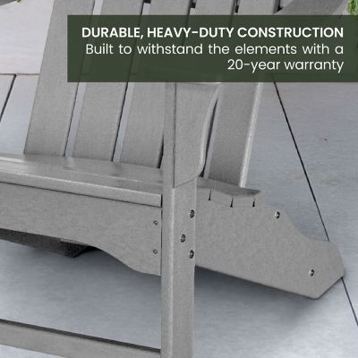 Image showing  All-Weather Contoured Adirondack Chair, Gray
