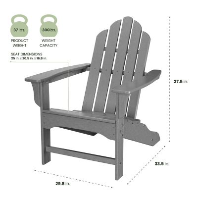 Image showing  All-Weather Contoured Adirondack Chair, Gray
