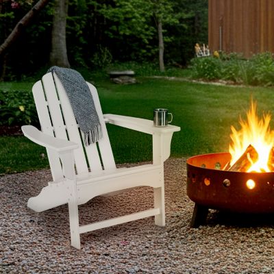 Image showing  All-Weather Contoured Adirondack Chair, White