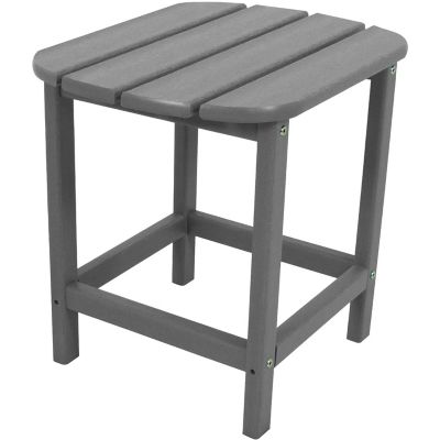 Image showing  All-Weather Square Patio Side Table, Gray