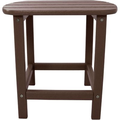 Hanover All-Weather Square Patio Side Table, Mahogany