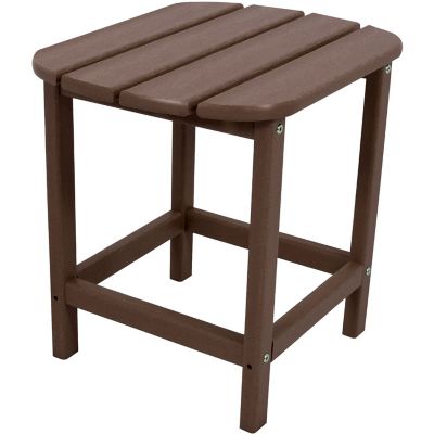 Image showing  All-Weather Square Patio Side Table, Mahogany