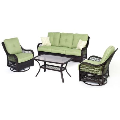 Hanover 4 pc. Orleans All-Weather Patio Set, Avocado Green -  ORLEANS4PCSW