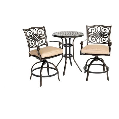 Hanover 3 pc. Traditions High-Dining Outdoor Bistro Set -  TRADDN3PCSW-BR