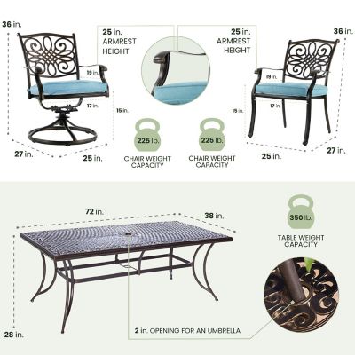 Image showing  Traditions 7-Piece Dining Set, TRADDN7PCSW-BLU