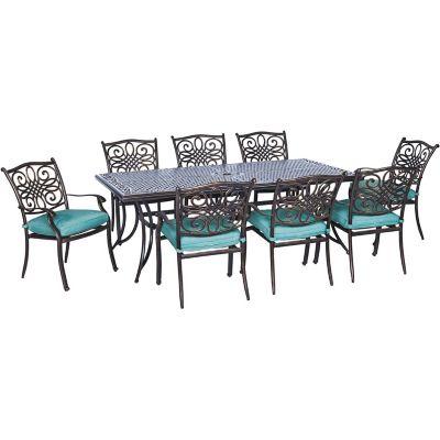 Hanover 9 pc. Traditions Dining Set, Blue, TRADDN9PC-BLU