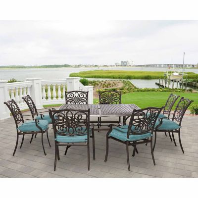 Image showing  Traditions 9-Piece Square Dining Set, TRADDN9PCSQ-BLU