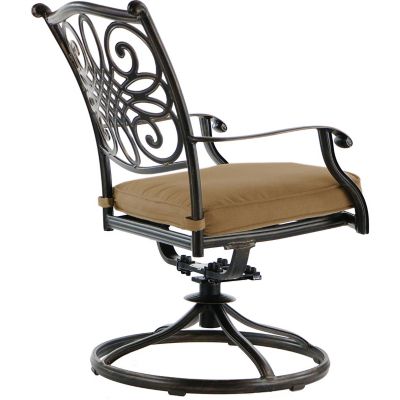 Image showing 9 th Hanover 7 pc. Traditions Outdoor Dining Set with 72 in. Rectangular Table and 6 Swivel Dining Chairs