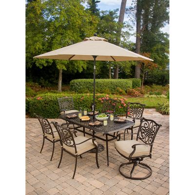 Image showing  Table Umbrella for Traditions Outdoor Dining Collection, Brown